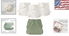 Eco-friendly Cloth Diaper Bundle - 3 Organic Inners   Waterproof Cover  Size 2