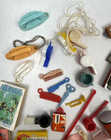 Vintage Cracker Jack Prize Trinket Charm Gumball Toy Metal Metallic Celluloid