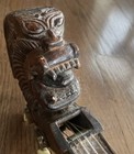 Antique Carved  4-string Tungna Himalayan  Domestic Goat Skin 