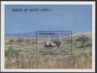 Gambia 1989 Birds Of West Africa Set - 2 Xms  ostrich   Fire Finch  Ms  Mint Mnh