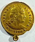 1907 1 5 Libra Peru Gold Coin Pendant Original