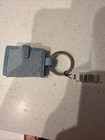 Coach Blue Leather Key Chain Mini Case And Key Ring All Together