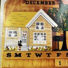 New  Vintage Perpetual Calendar Solid Wood Country Hand Painted 1995 90 s