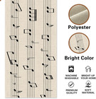 Vintage Music Sheets Dining Table Runner  Retro Musical Notes Staff Burlap