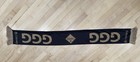Chivas Fight Club Ggg Gold Logo Black Silkish Scarf Wgold Lettering  Fringe Nwot