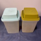 Tupperware Pickle Keepers Square Clear Storage Container Set 2 Pieces Vintage