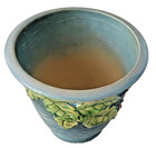 Vintage Roseville Pottery Blue Bushberry Flower Pot  658-5 Art Deco Planter 1941