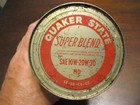 Quaker State Super Blend Motor Oil Metal Can Sae 10w-20w 30 Empty Can