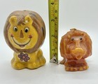 Lot Of 2 Vintage Collectible Figural Lion Candle  Made In Japan