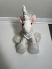 Toys R Us Animal Alley 16  White Glittery Unicorn Pegasus Soft Plush Toy 2000