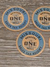  5  Great Depression Era 1 Mill Missouri State Sales Tax Receipt Tokens         