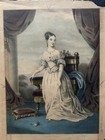Antique Mid-1800s Ackermann Print Of Her Gracious Majesty Queen Victoria