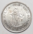 1958 South Africa 1 Shilling Elizabeth Ii Au  c223 