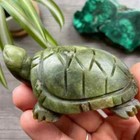 Natural 8cm Turtle Jade Crystal Carving Handcrafted Stone Healing Sculpture Gift