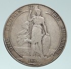 1907 Great Britain Edward Vii Uk Antique Vintage Silver Florin 2 Shl Coin I91509