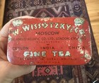 Antique Russian Imperial Wissotsky Tea Tin  Early 1900s