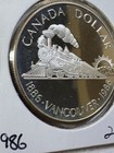 1986 Canada 1 Dollar Silver Proof Coin Vancouver