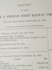 1904 Massachusetts Train Report Natick   Needham Street Railway Dover Ma Trolley