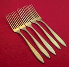 Set Of 5 Vintage Dirigold Dirilyte Goldware Regal Forks 7 1 8  Flatware