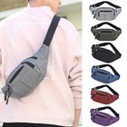 Unisex Men Women Canvas Waist Bum Bag Fanny Pack Travel Money Belt Pouch Wallet