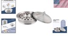 Matte Silver Communion Tray With 32 Cup Holders - Modern Church Supplies