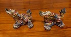 Fancy Vintage Handmade  Chinese Wu Cai Porcelain Dragons  Feng Shui Lucky Dragon
