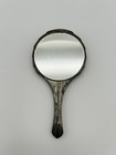 Vintage International Silver Company Ornate Hand Mirror Silver Plated 5-1 8  Len