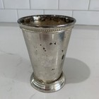 Vintage Restoration Hardware Beaded Silverplate Mint Julep Cup