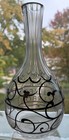 Pre-prohibition Jack Silver Bourbon Silver Overlay Back Bar Decanter St  Paul