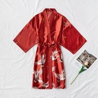 Women s Satin Kimono Robe Floral Bridesmaid Bridal Dressing Gown Sleepwear