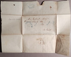1847 Nashville Tn River Boat Letter Stampless Cover fl Blue Fancy 10 B4-98