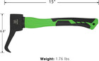 Hookaroon 15 Inch  Pickaroon Forged Steel  With Anti-slip   Shock Reduction Grip