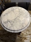 Vintage Mahogany Victorian Wood Side Marble Table