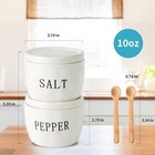2 Pack Salt And Pepper Bowls Set Ceramic Salt And Pepper Containers With Lid    