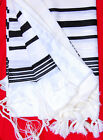 Kosher Tallit Talis Prayer Shawl 100  Wool 55x74  140x190cm Israel Black Stripes