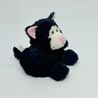 Russ Luvvies Black Cat Bev Bean Stuffed 5    Plush Kitten Plump Pink Nose Ears
