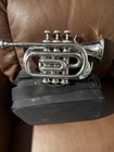 Sai Musicals Pocket Trumpet Bb Nickel Finish W Case Great Starter Student