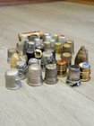 Vintage Old Thimble Lot  Silver  Brass  Metal