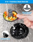 3 In 1 Kitchen Sink Drain Strainer And Stopper Combo  Sink Strainer With Handle