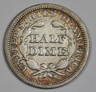 1848 Seated Liberty Half Dime   Xf   203374