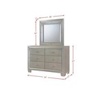 Picket House Furnishings Dresser 73 x54 x19  6-drawer W mirror led Light Set