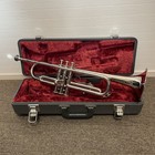 Yamaha Ytr-136 Trumpet Silver Color With Hard Case Mouthpiece Stuck Slide Ytr136