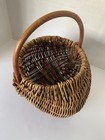 Vintage Egg Gathering Basket Hand Woven Natural Materials Wicker Primative 