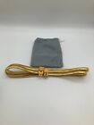Gorgeous Judith Leiber Gold Metal Stretch Omega Double Belt Size M 27 