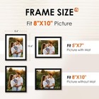 8x10 Picture Frame 1 Pack  Photo Frame With Hd Plexiglass  Display Picture Black