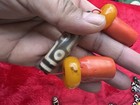 Old Tibet Natural Red Agate Dzi Beads