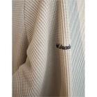 Columbia Womens Waffle Knit Cowl Neck Long Sleeve Top Beige Oatmeal Thermal L