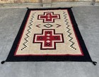 Antique Two Grey Hill Rug 3  5 Native American Indian Art Ganado Navajo Wool Rug