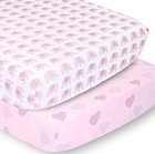  2-pack Fitted Crib Sheet Set - Super Soft   Breathable Baby Girl Crib Sheets  