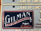 Illinois 2000 License Plate Gilman Special Event Craft Man Cave She Shed Decor
